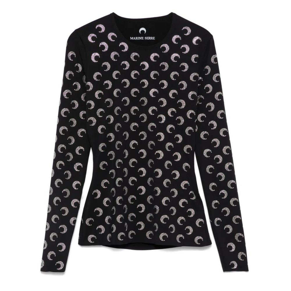 Top à manches longues 'Crescent Moon-Embellished' pour Femmes