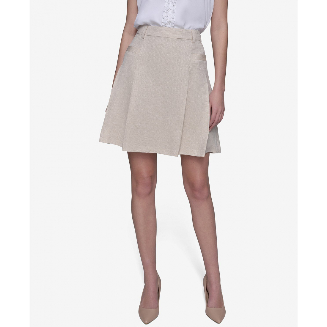 'Lurex Pleated Mini Dress' pour Femmes