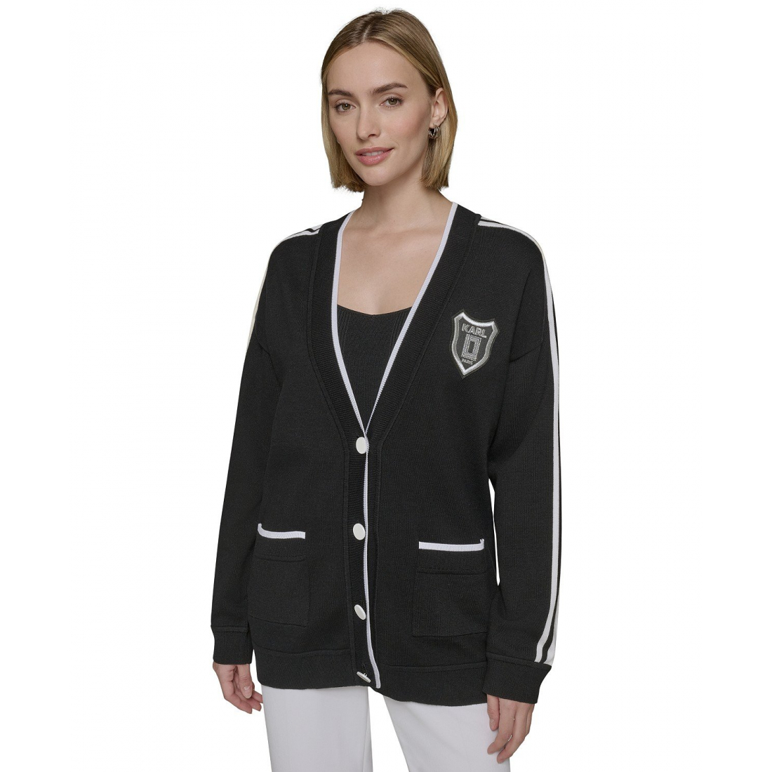 'Varsity Patch Cardigan' pour Femmes