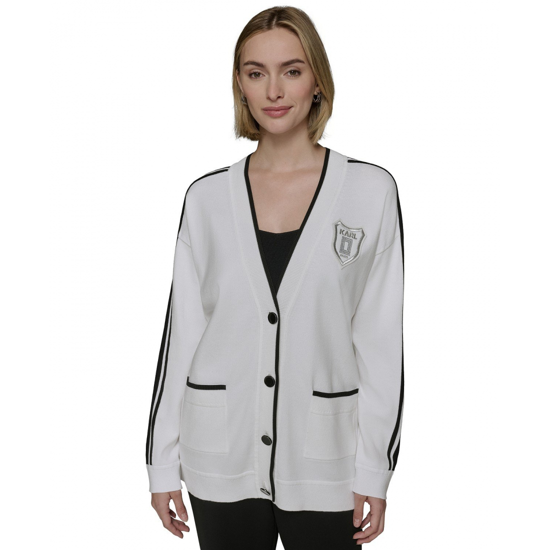'Varsity Patch Cardigan' pour Femmes