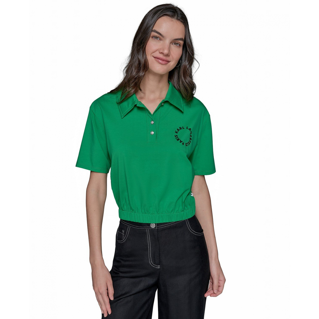'Cropped Logo Polo' pour Femmes