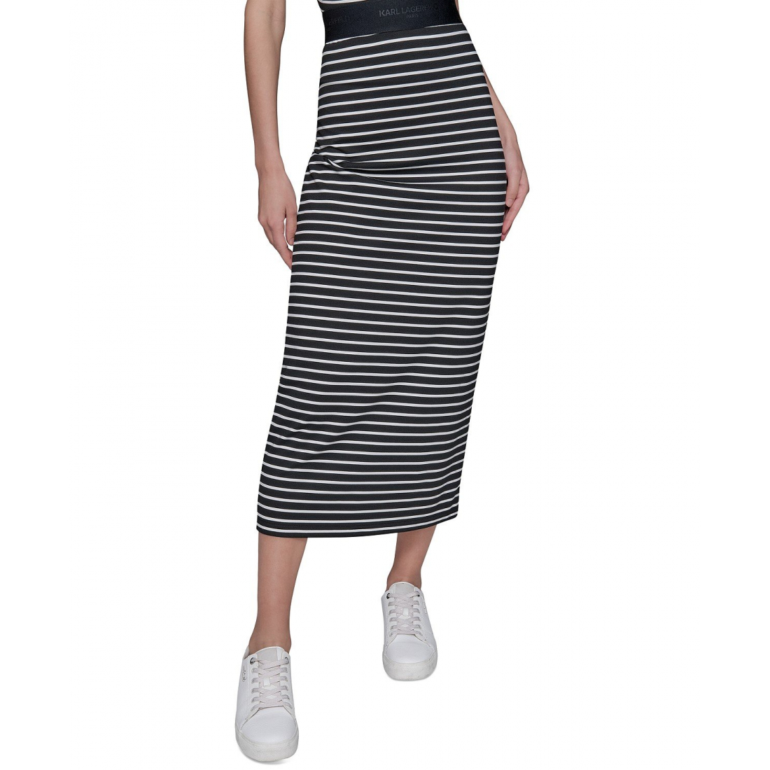 'Striped Midi Skirt' pour Femmes