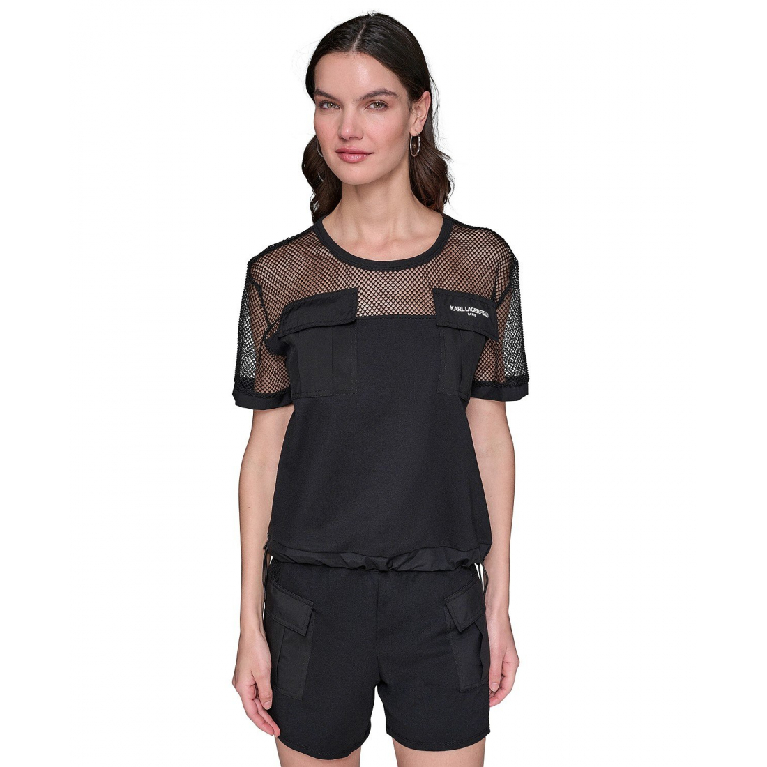 Women's 'Mesh-Trim Cargo' Top
