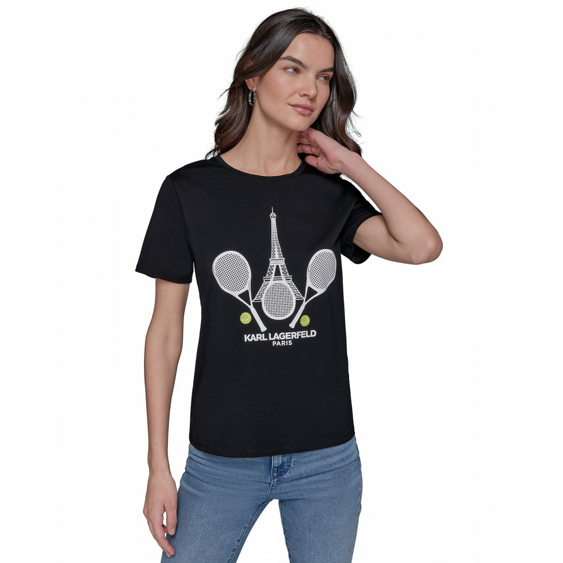 'Paris Tennis Graphic T-Shirt' pour Femmes