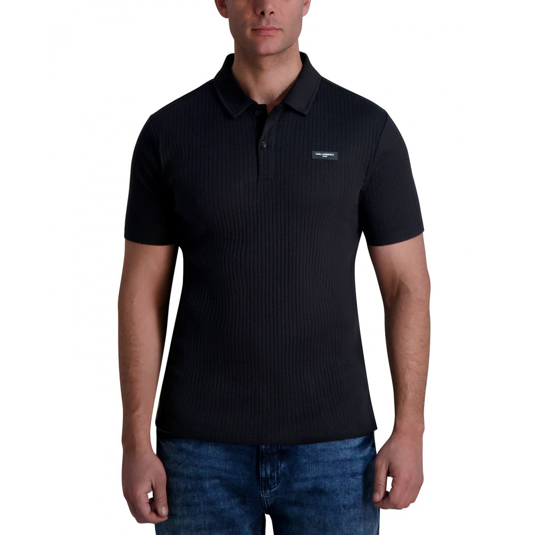 Polo 'Ribbed Logo' pour Hommes