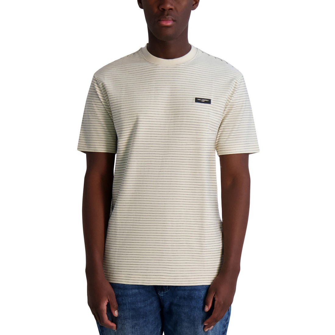 T-shirt 'Textured Stripe Logo' pour Hommes