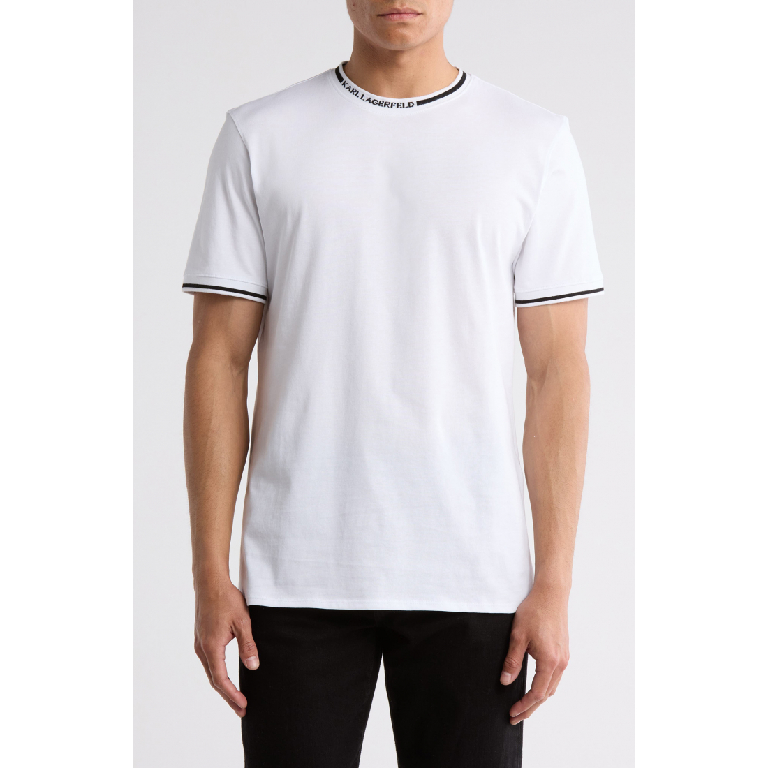 T-shirt 'Logo Trim Crewneck' pour Hommes