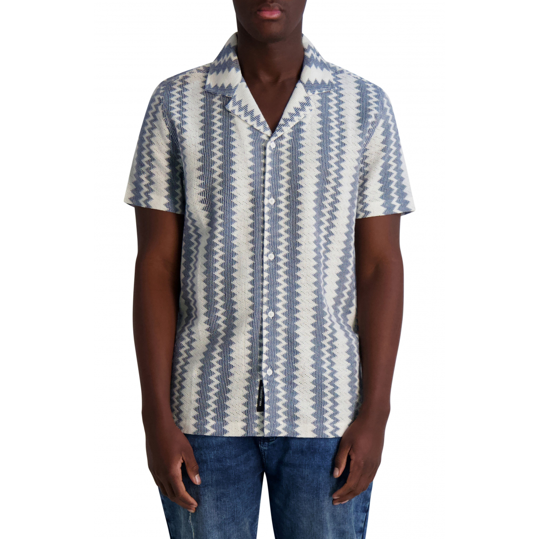Chemise à manches courtes 'Zigzag Knit' pour Hommes