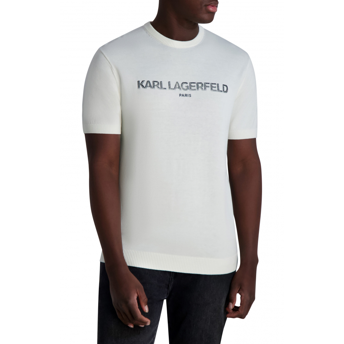 'Logo' Kurzarm Pullover für Herren