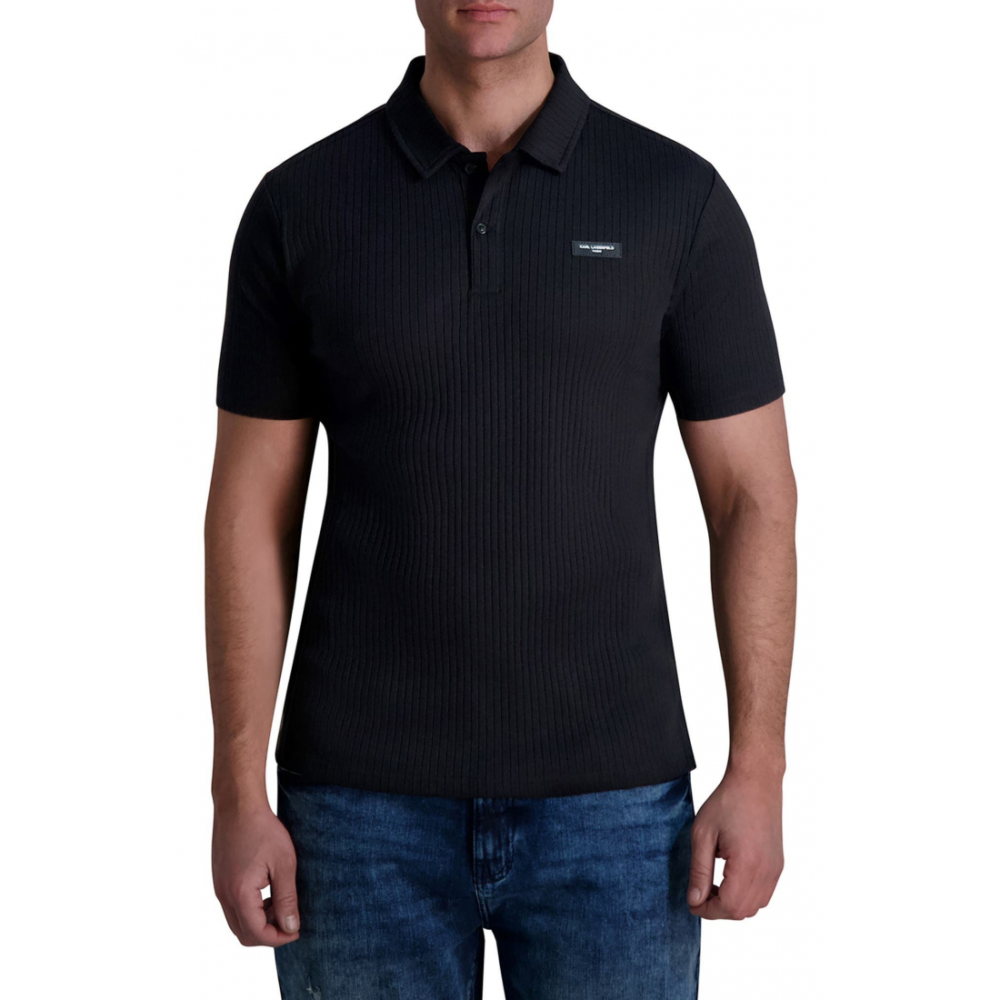 'Rib Knit Polo' pour Hommes