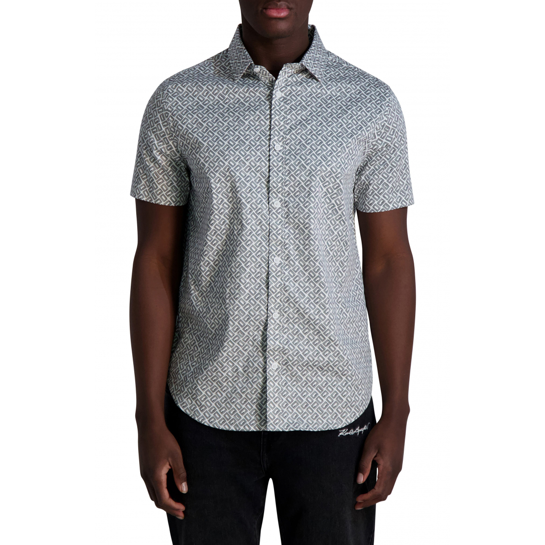 Chemise à manches courtes 'Logo Print' pour Hommes