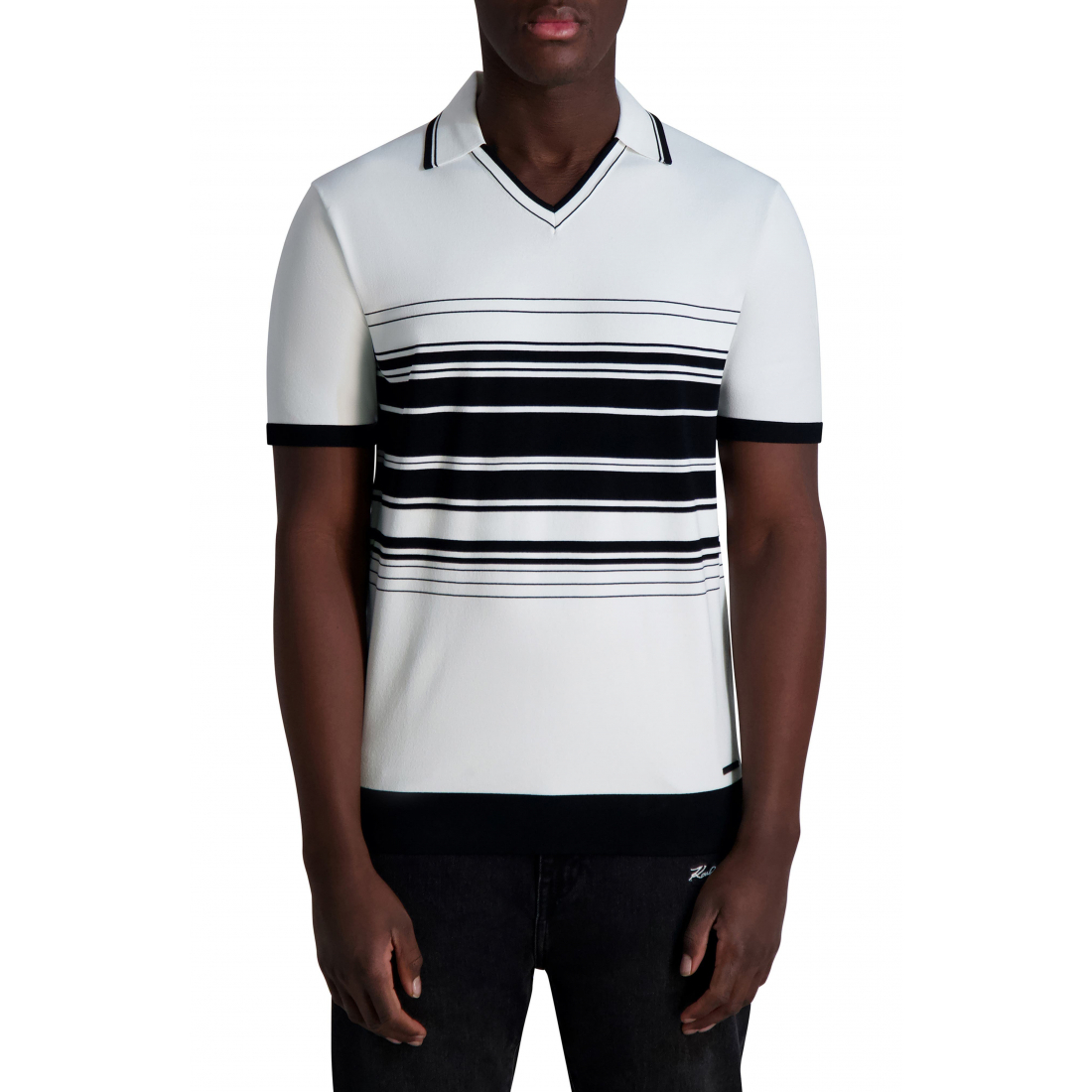 Pull 'Stripe Johnny Collar' pour Hommes