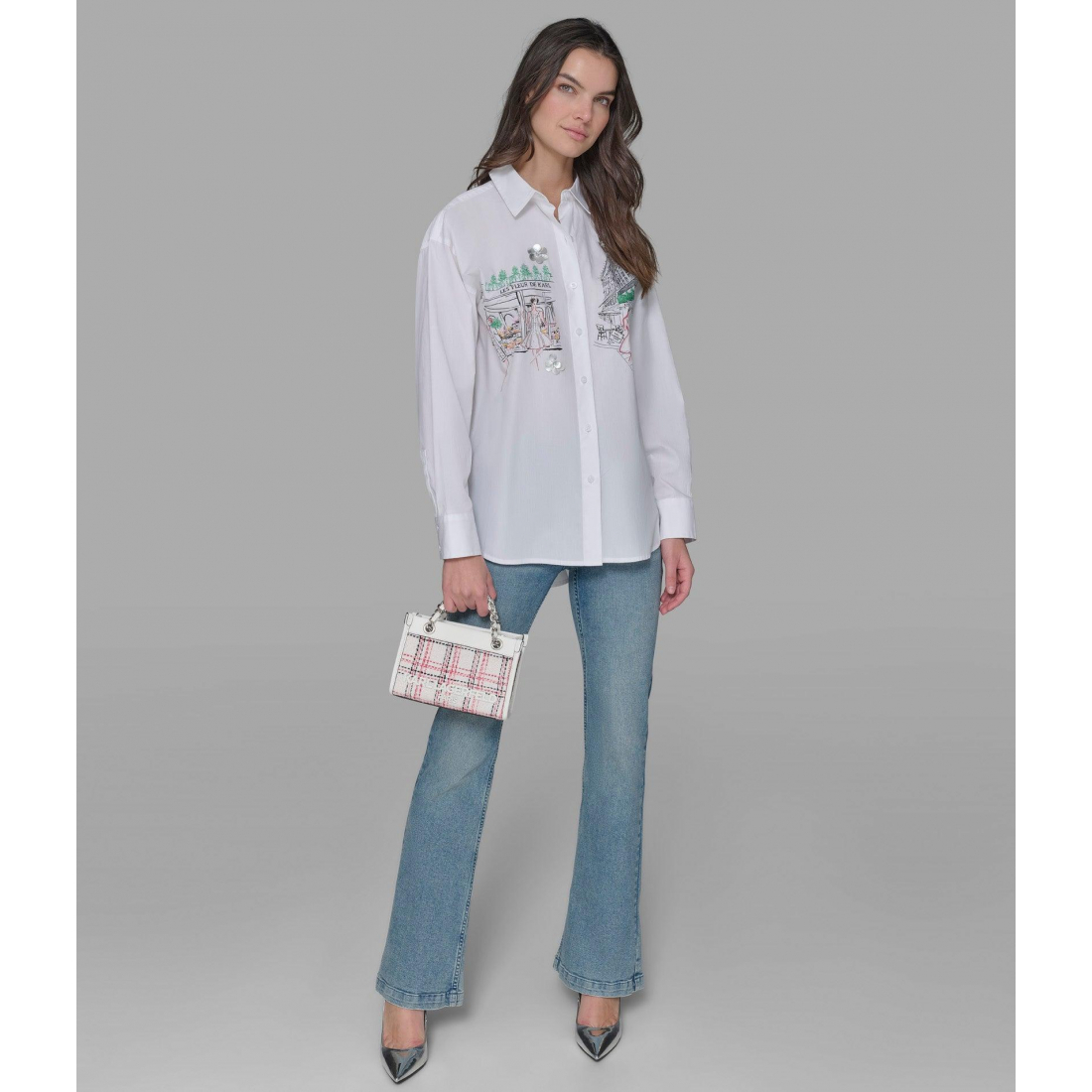Chemise 'Long Sleeve Paris Sketch' pour Femmes