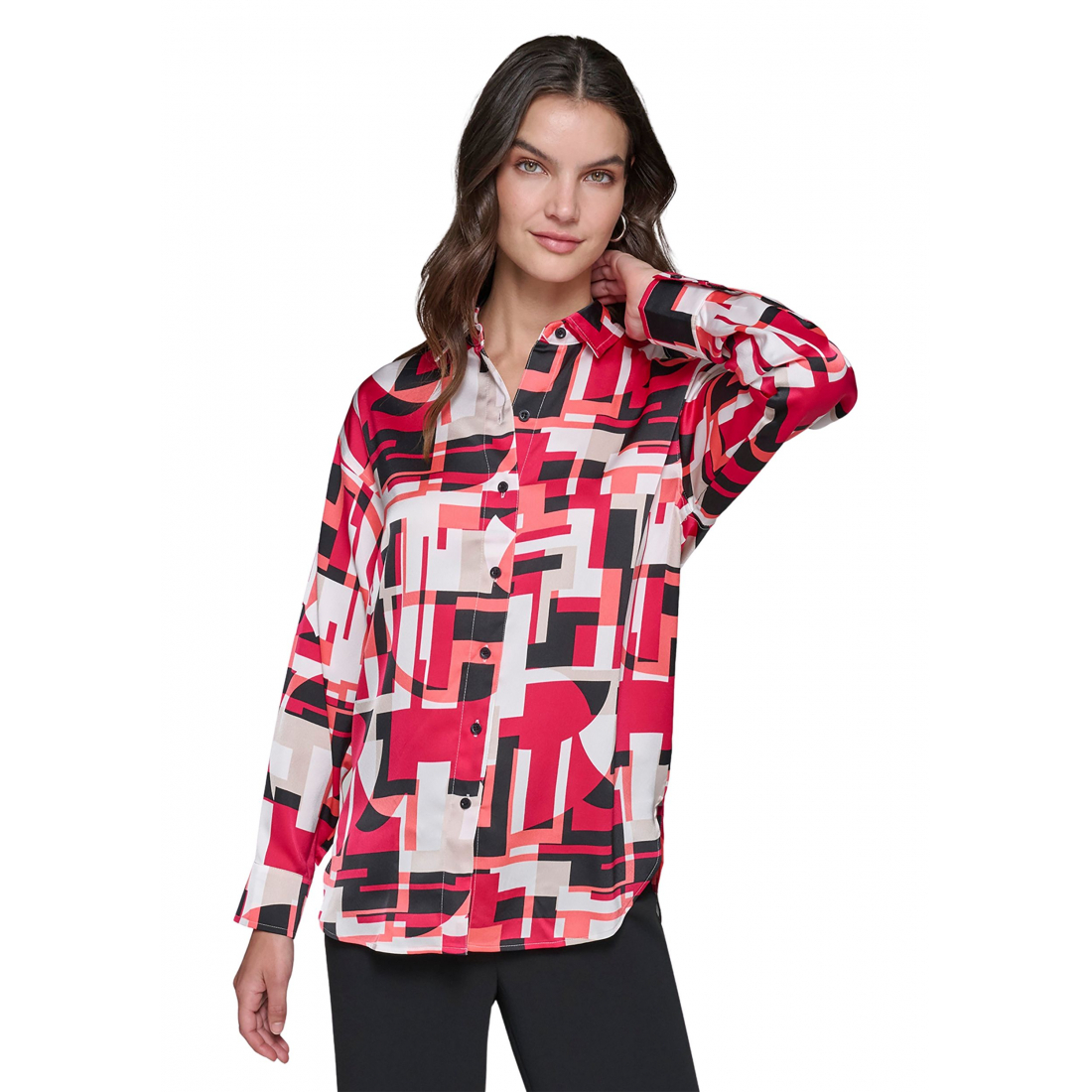 Blouse 'Long Sleeve Printed Tunic' pour Femmes