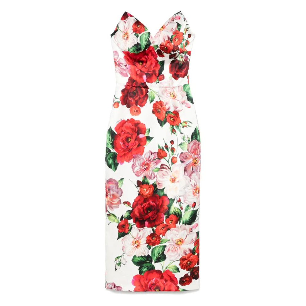 Women's 'Rose-Print' Midi Dress