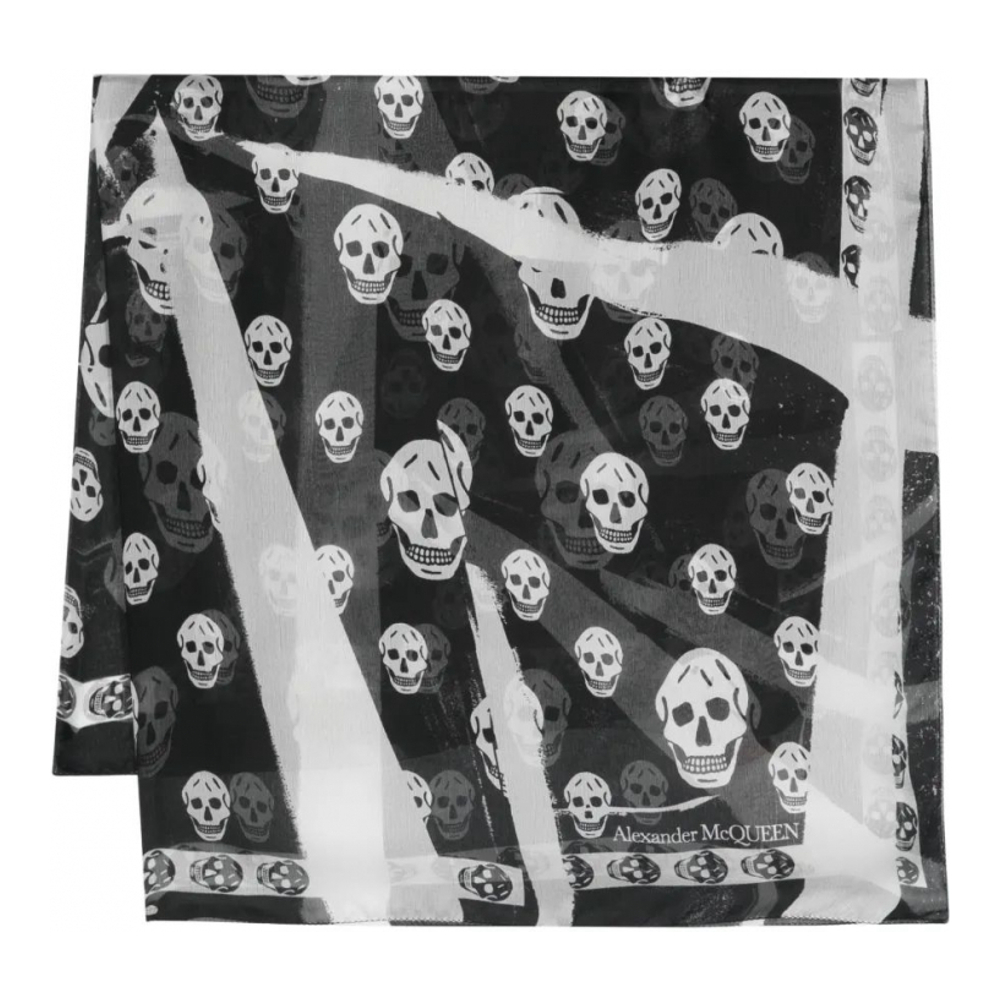 Foulard en soie 'Skull-Print' pour Femmes