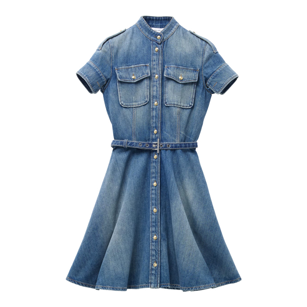 Robe mini 'Shirt Denim Stone Washed' pour Femmes