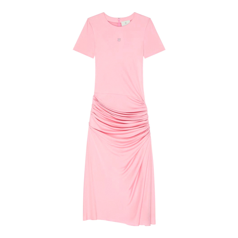 Robe Midi 'Draped In Jersey With 4G Liquid Detail' pour Femmes