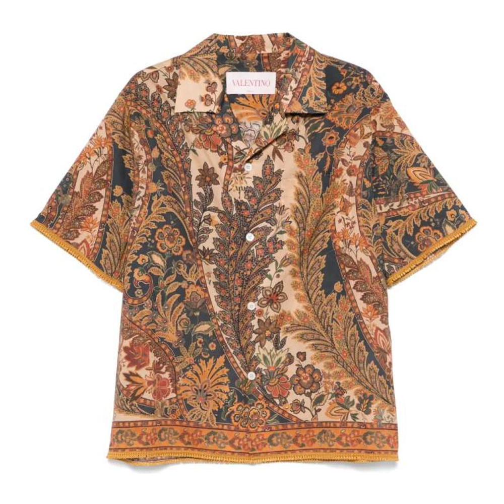 Chemise à manches courtes 'Floral-Print' pour Hommes