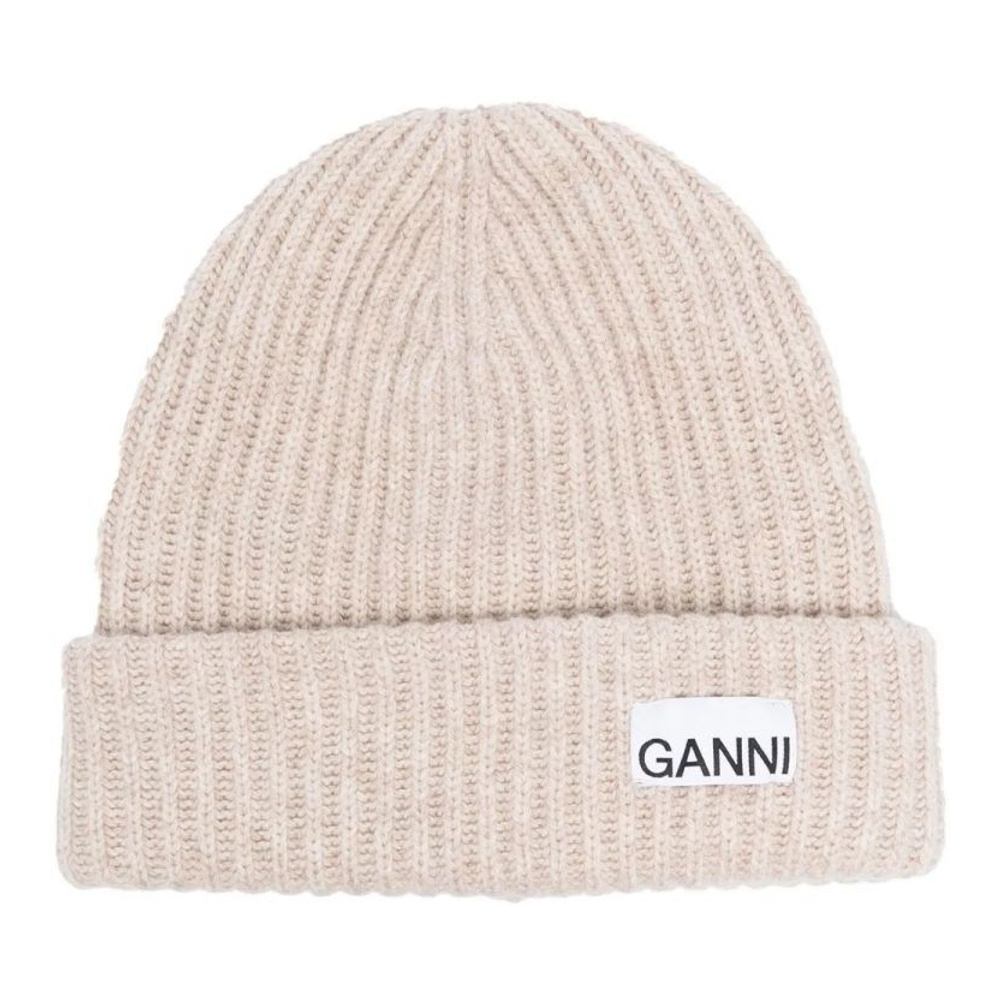 Bonnet 'Logo-Patch Ribbed' pour Femmes