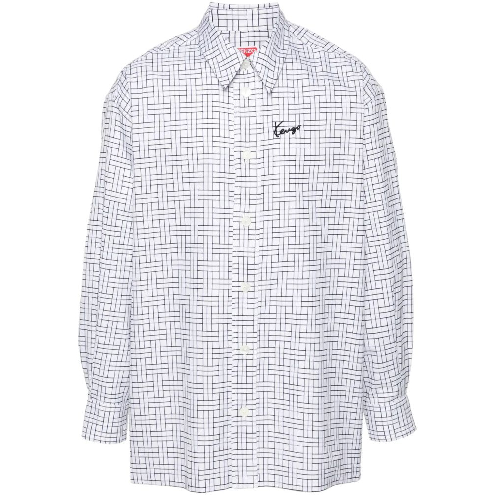 Chemise 'Logo-Embroidered Weave' pour Hommes