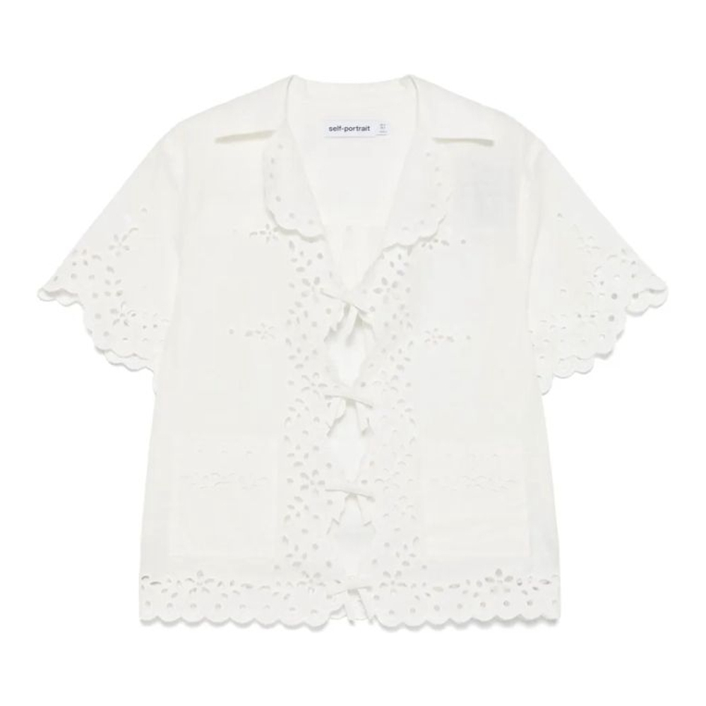 Chemise à manches courtes 'Embroidered' pour Femmes