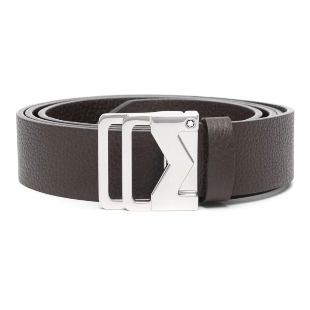 Ceinture Réglable 'Leather Grainy' pour Hommes