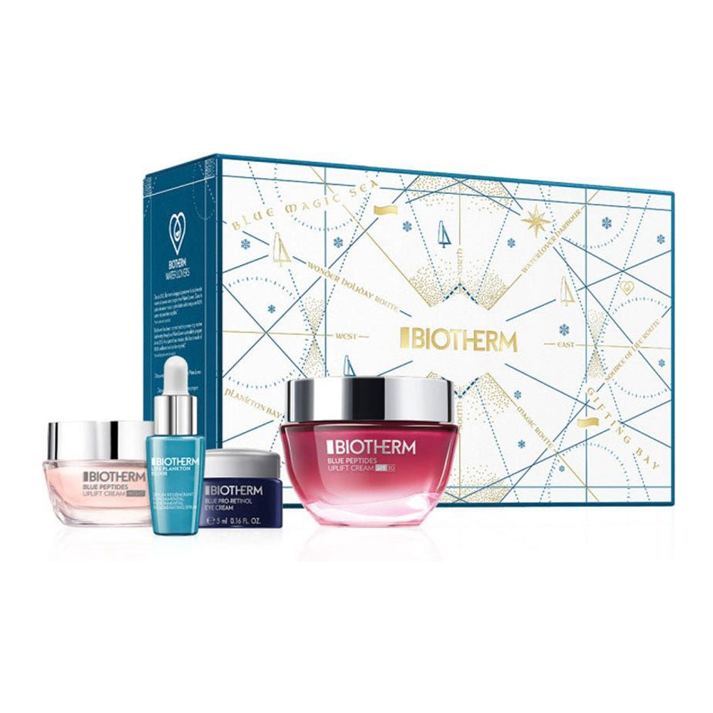 Coffret de soins de la peau 'Blue Therapy Blue Peptides Uplift SPF30' - 4 Pièces