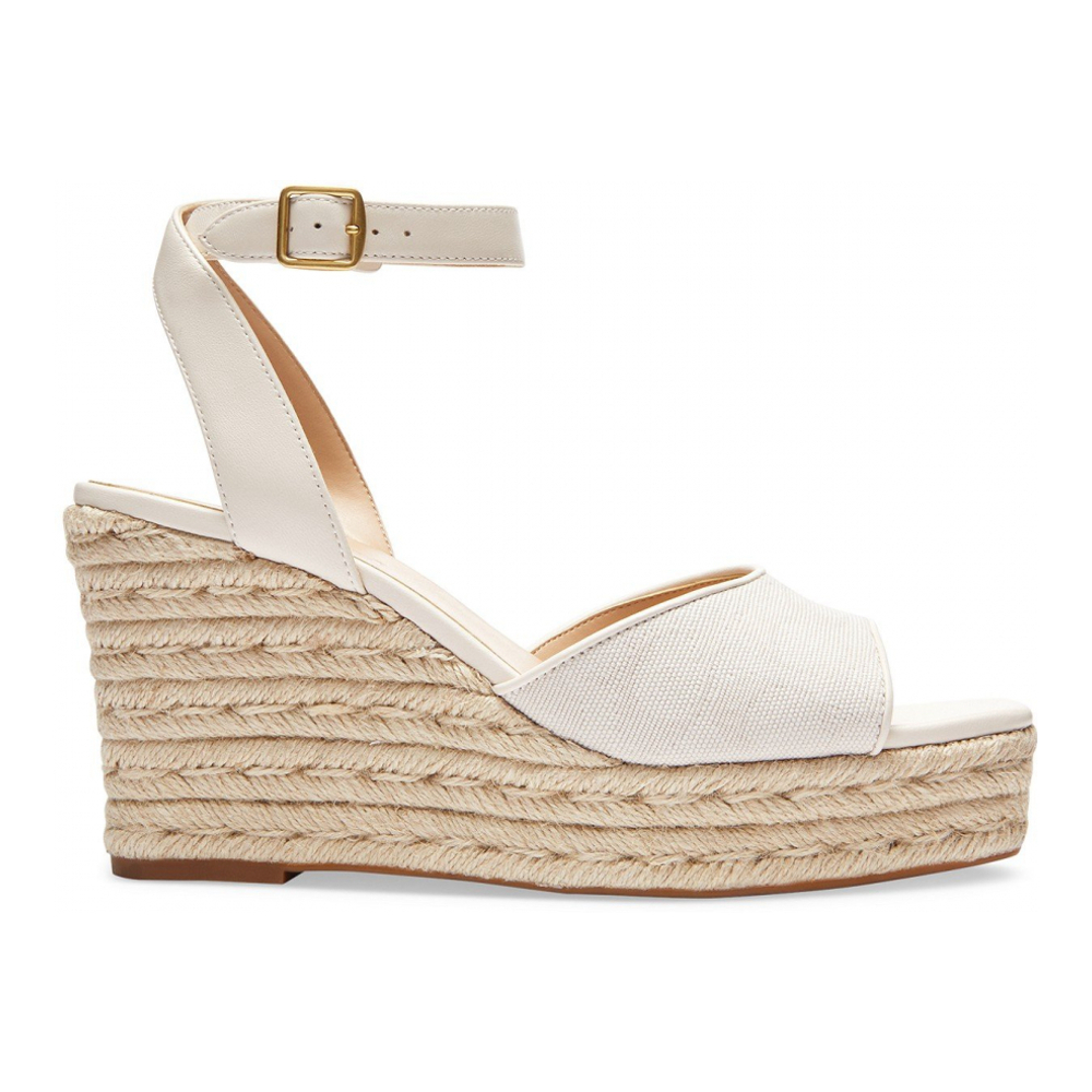 Women's 'Signature C Canvas Sandals' Espadrille Wedges