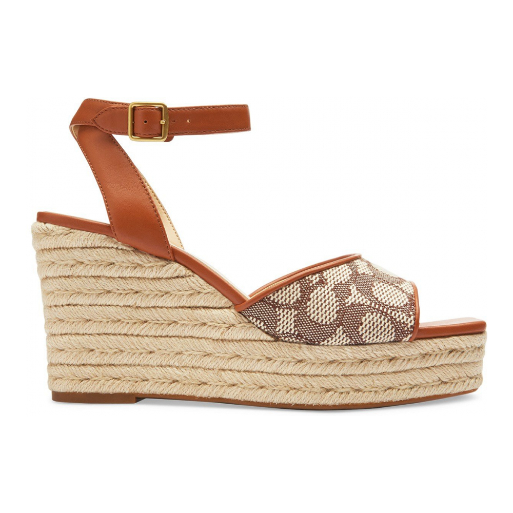 Women's 'Signature Textile Jacquard Sandals' Espadrille Wedges