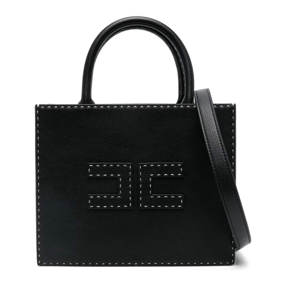 Women's 'Small Contrasting-Topstitching' Tote Bag