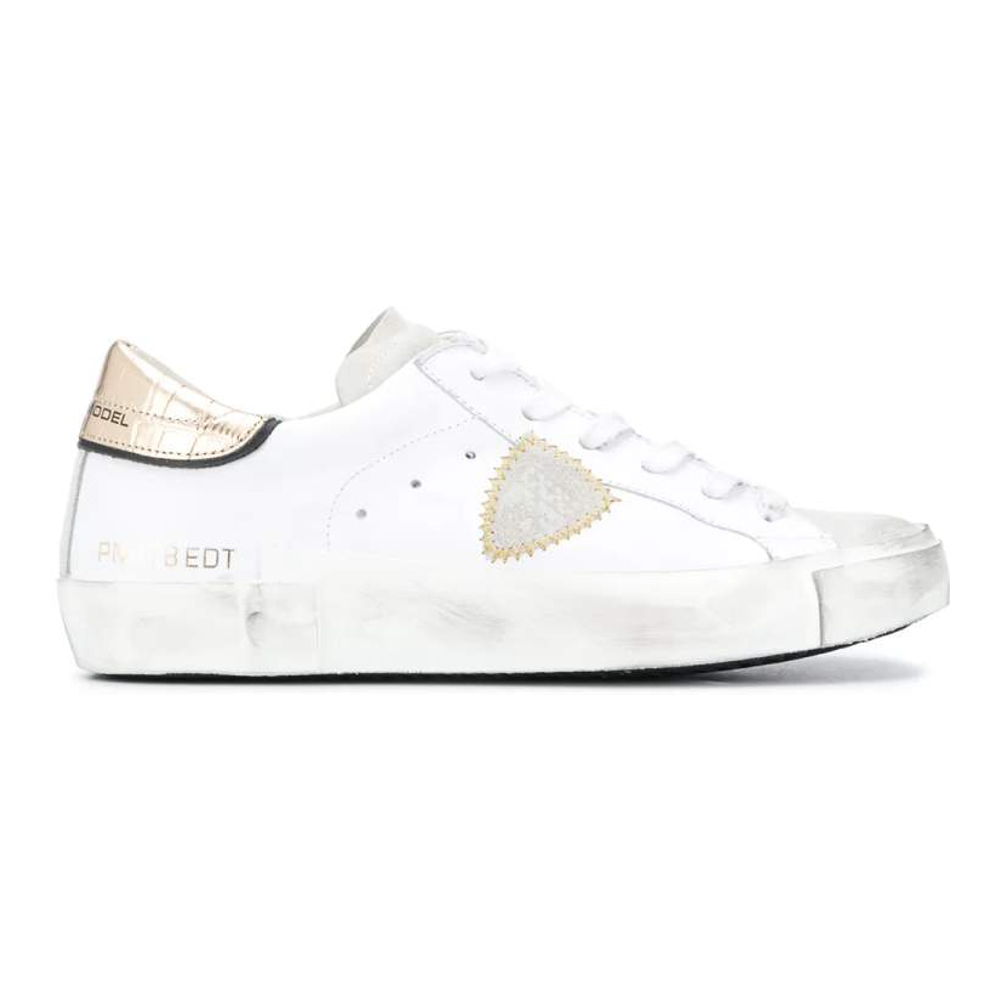 Women's 'Contrasting Croc-Effect' Sneakers