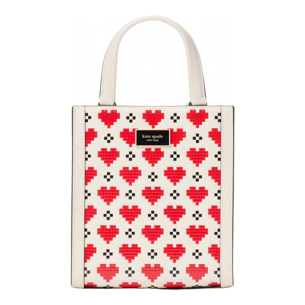 Sac cabas mini 'Manhattan Pixel Hearts Embossed Saffiano' pour Femmes