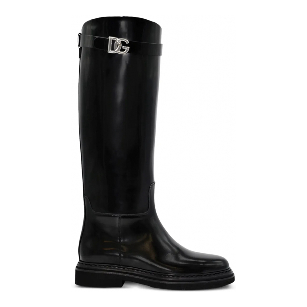 Women's 'Logo-Plaque Equestrian' Long Boots