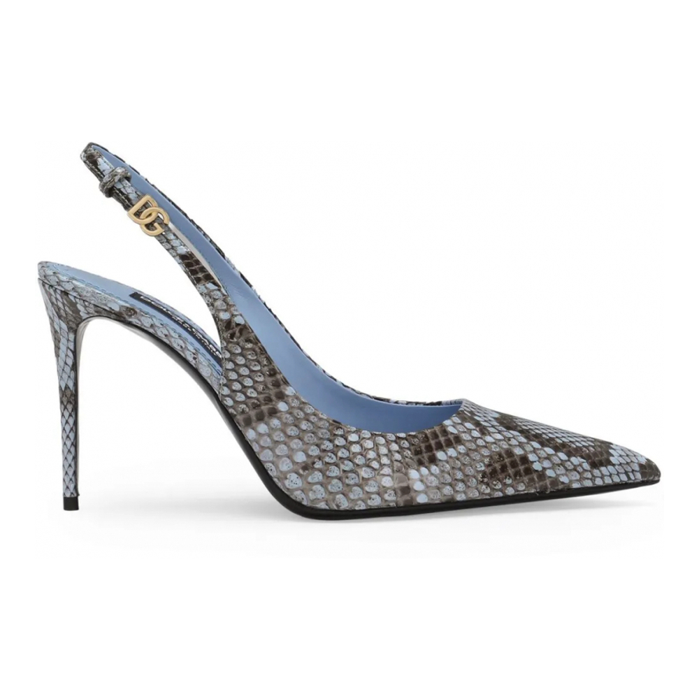 Escarpins à bride 'Snakeskin-Effect' pour Femmes