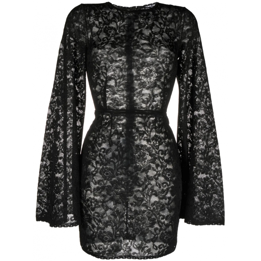 Robe mini 'Wide-Sleeve Lace' pour Femmes