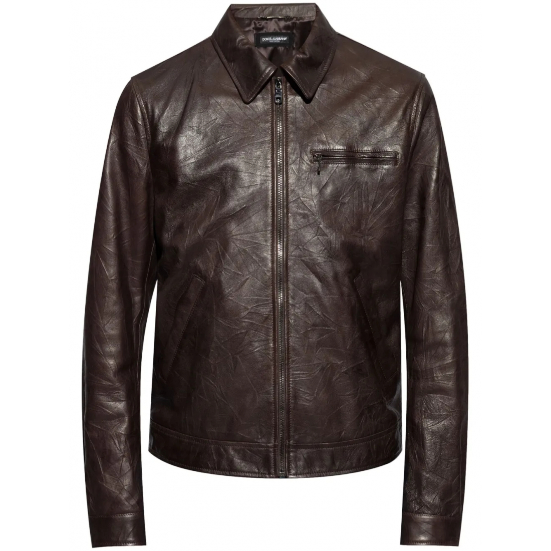 Veste en cuir 'Zipped' pour Hommes