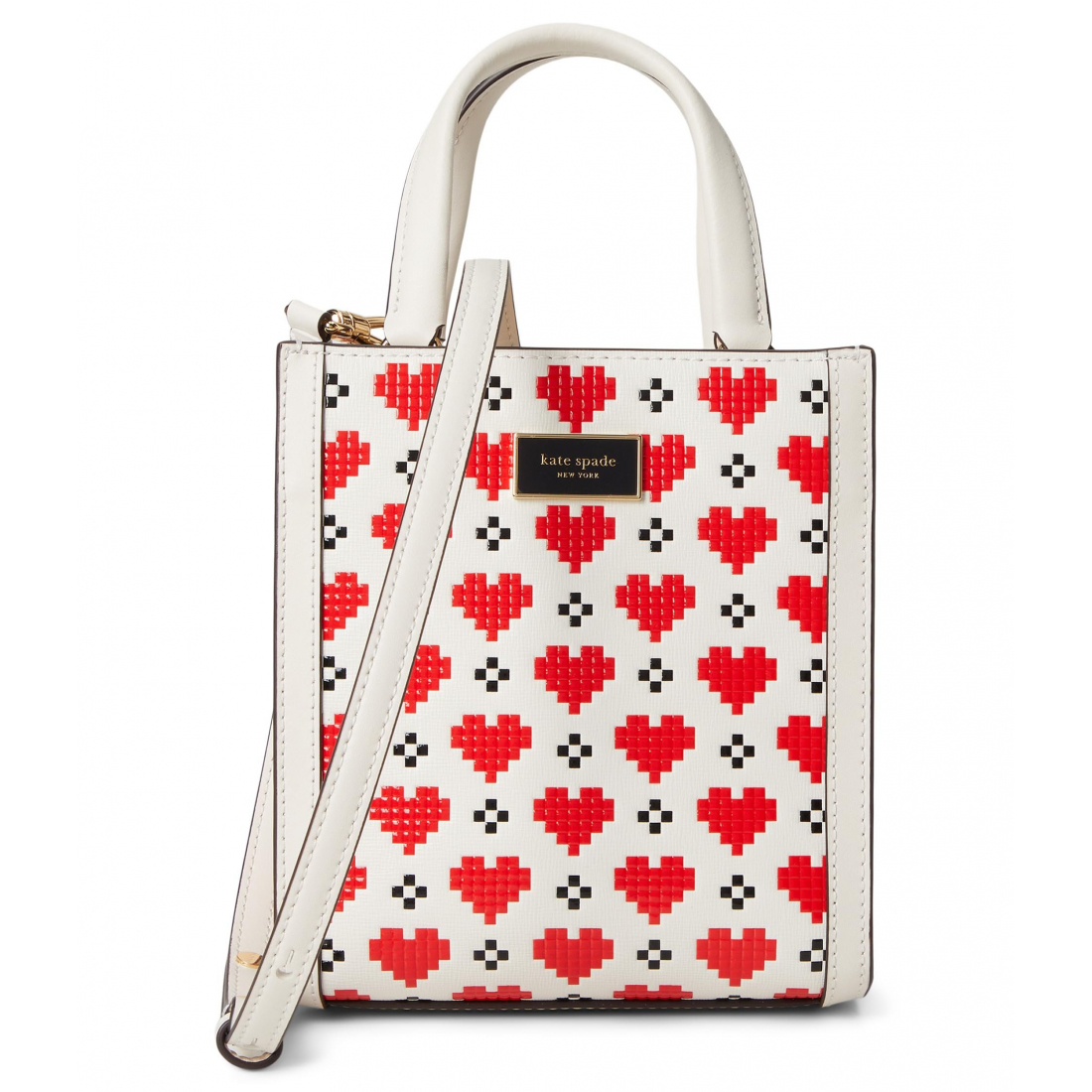 Sac cabas mini 'Manhattan Pixel Hearts Embossed Saffiano' pour Femmes