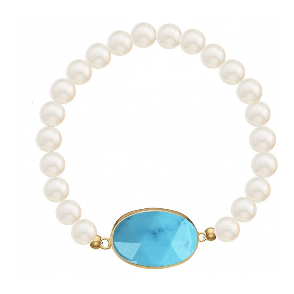 'Turquoise & Pearl' Armband für Damen