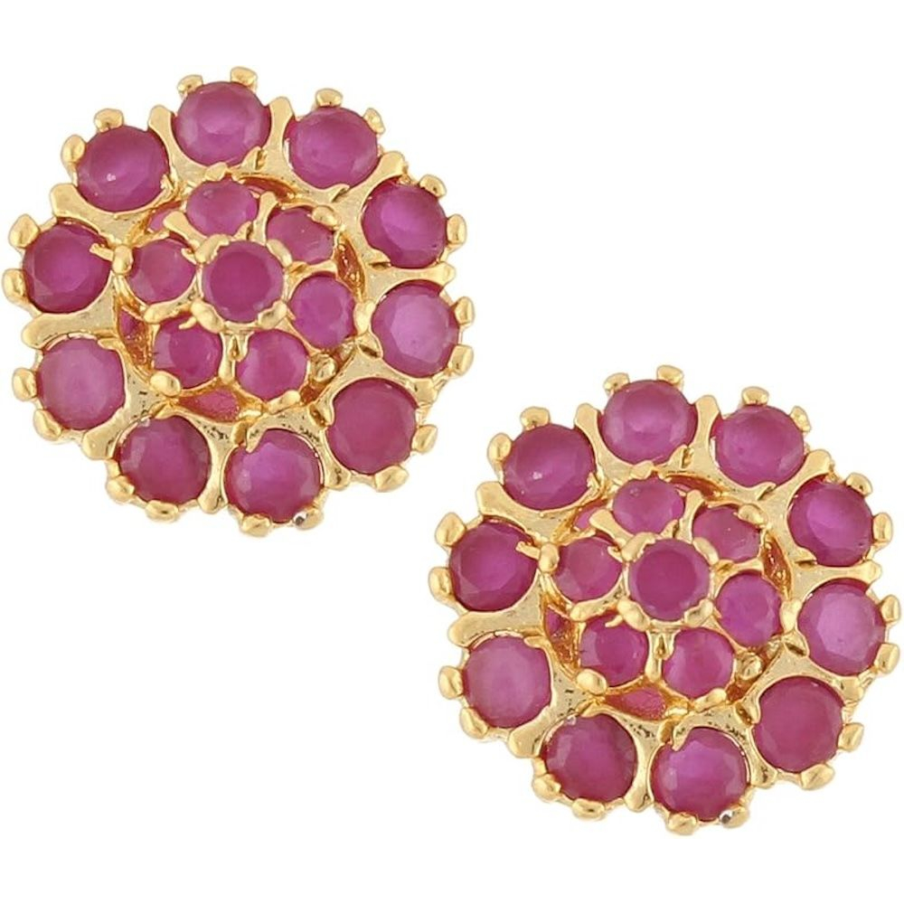 'Precious Red Disc Post' Ohrringe für Damen