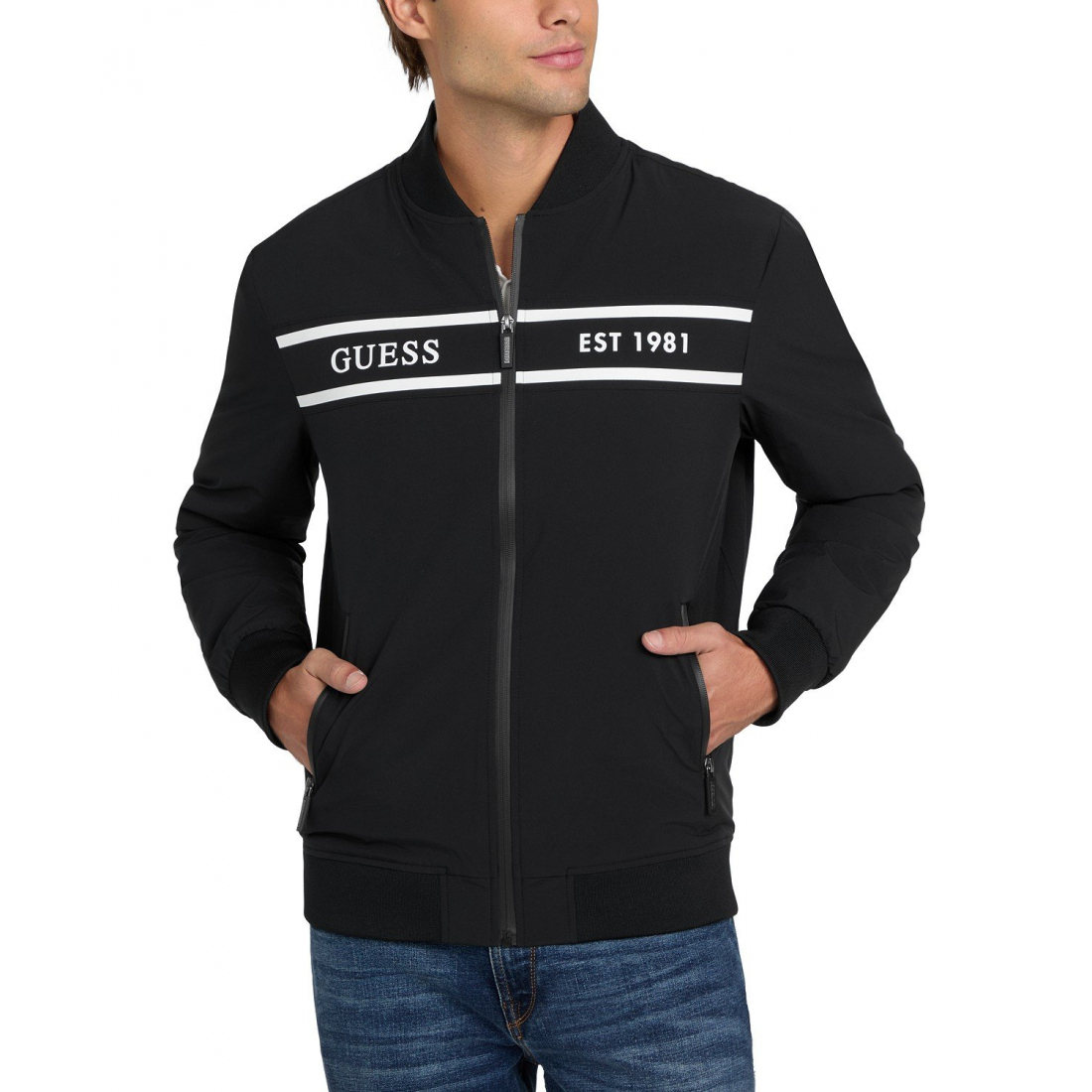 'Lightweight Logo Full-Zip Bomber Jacket' pour Hommes