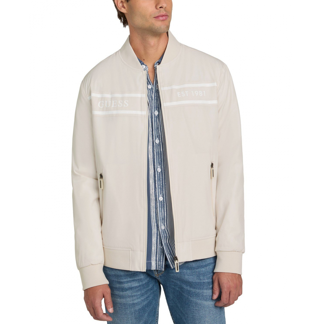 'Lightweight Logo Full-Zip Bomber Jacket' pour Hommes