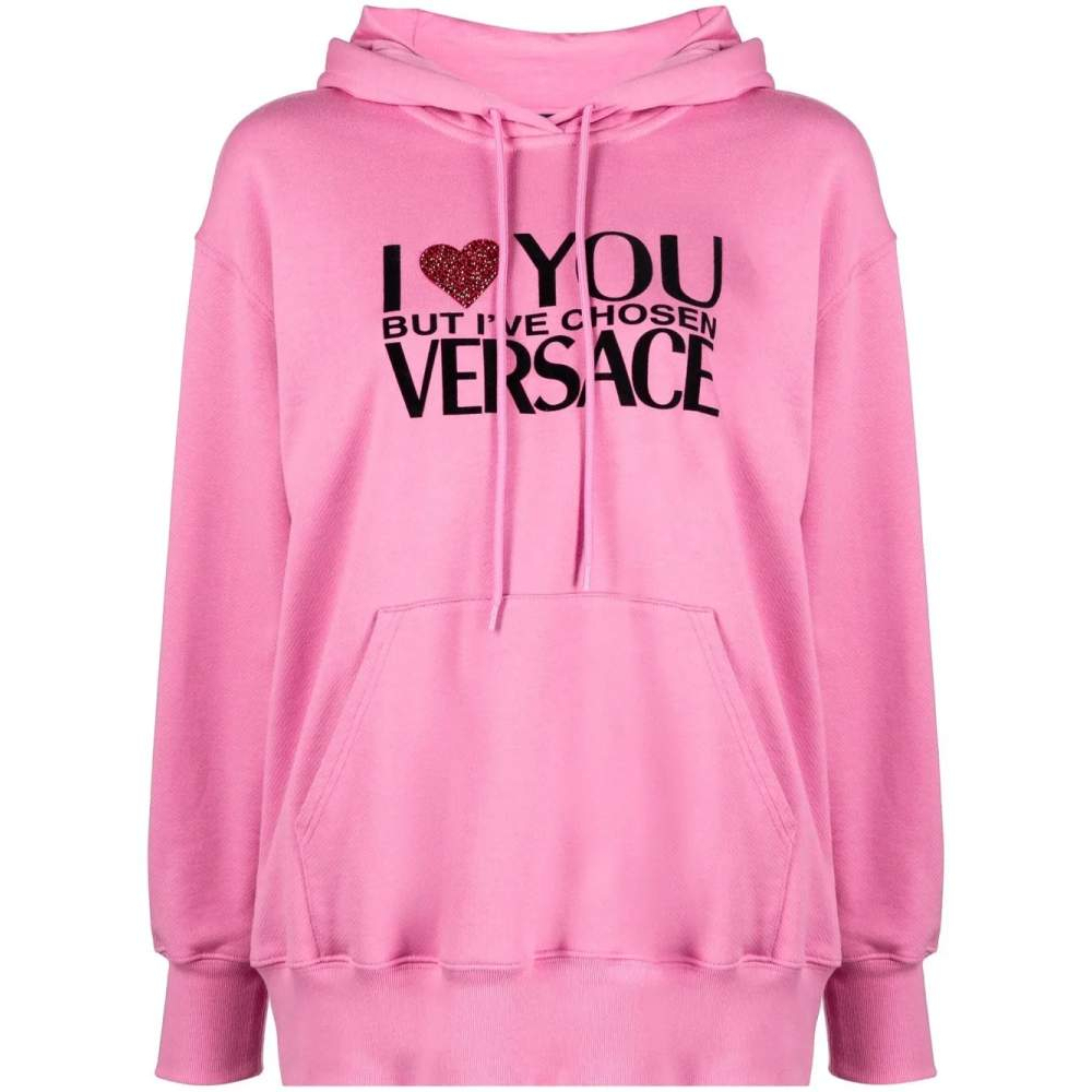 Sweatshirt à capuche  'Crystal-Embellished Slogan' pour Femmes