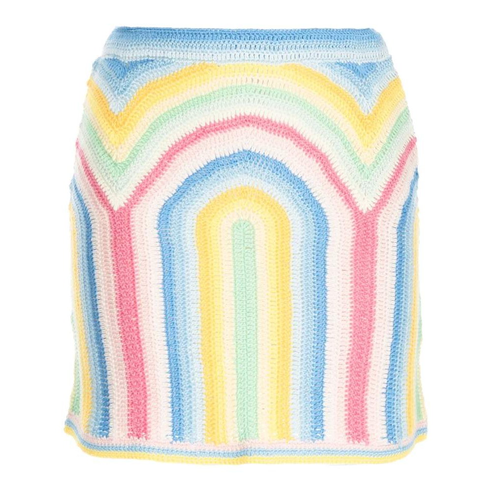 Women's 'Rainbow Crochet' Mini Skirt