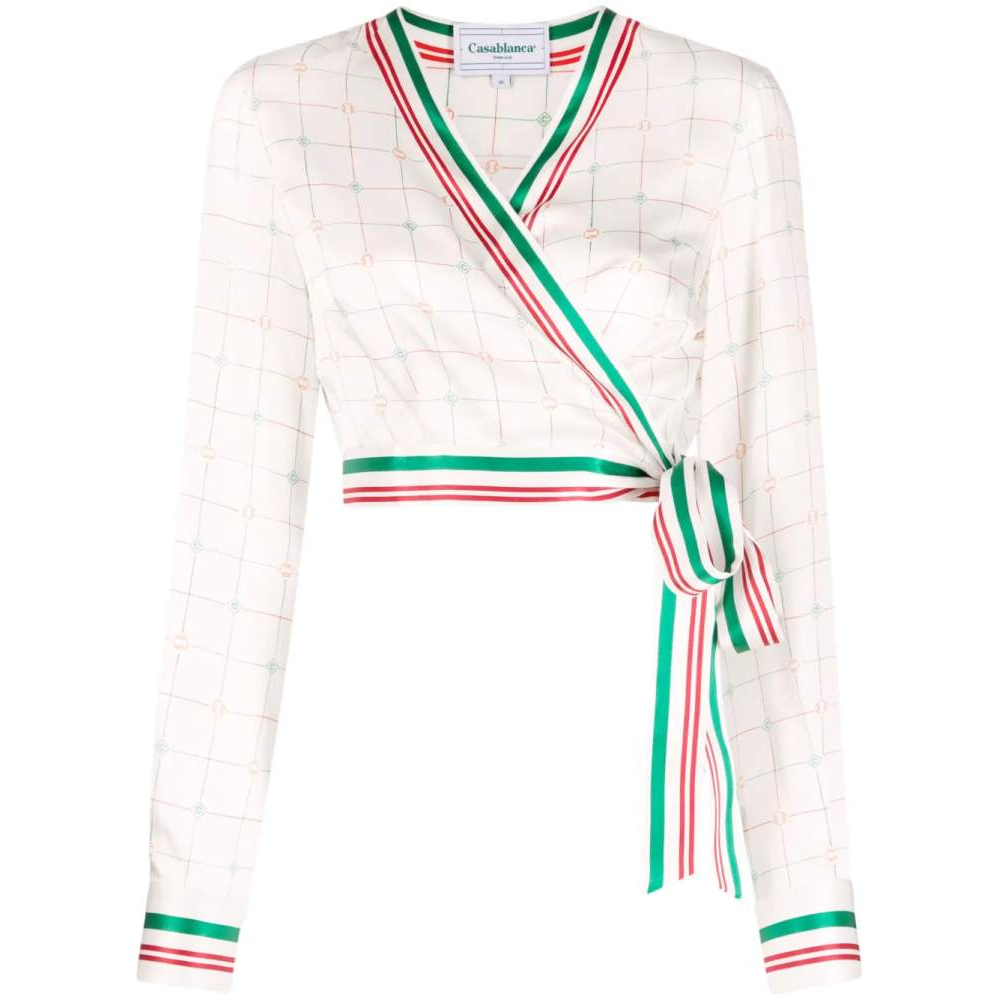 Crop Top 'Printed Wrap' pour Femmes