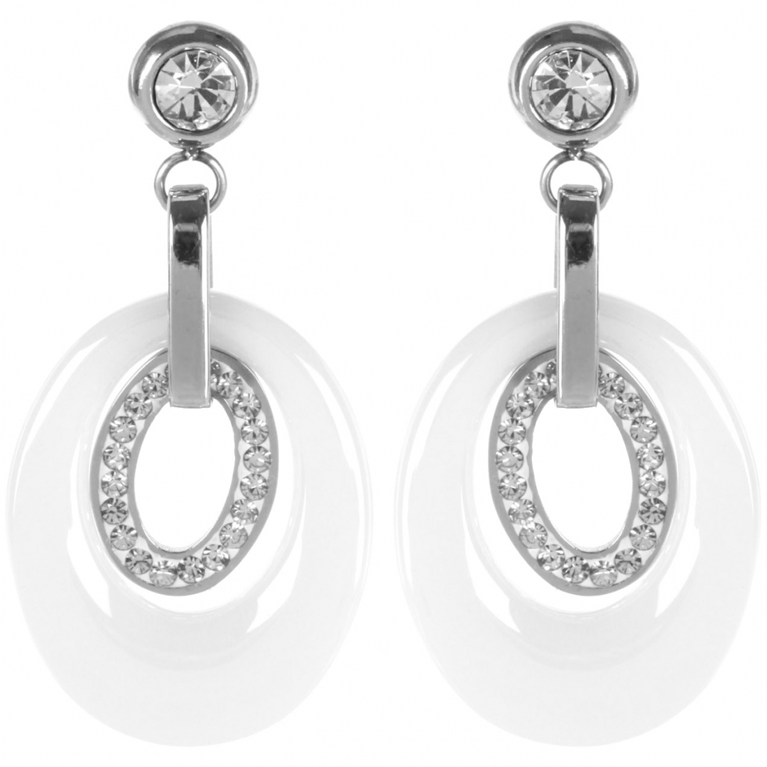 Boucles d'oreilles 'Orune Short Dangling Oval Adorned' pour Femmes