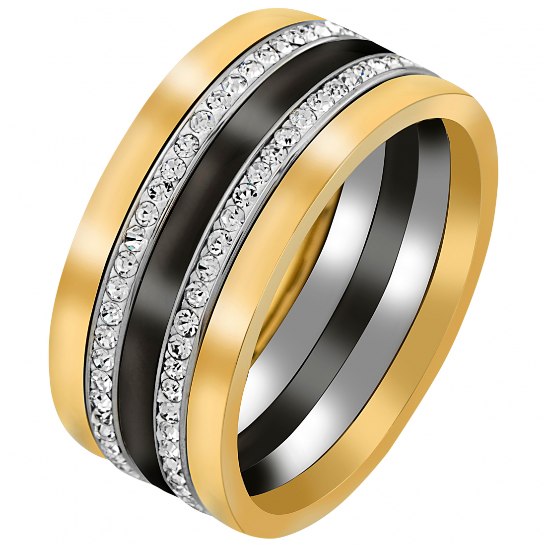 Set de bagues 'Elcior To Wear Together Classic Chic Adorned' pour Femmes - 5 Pièces