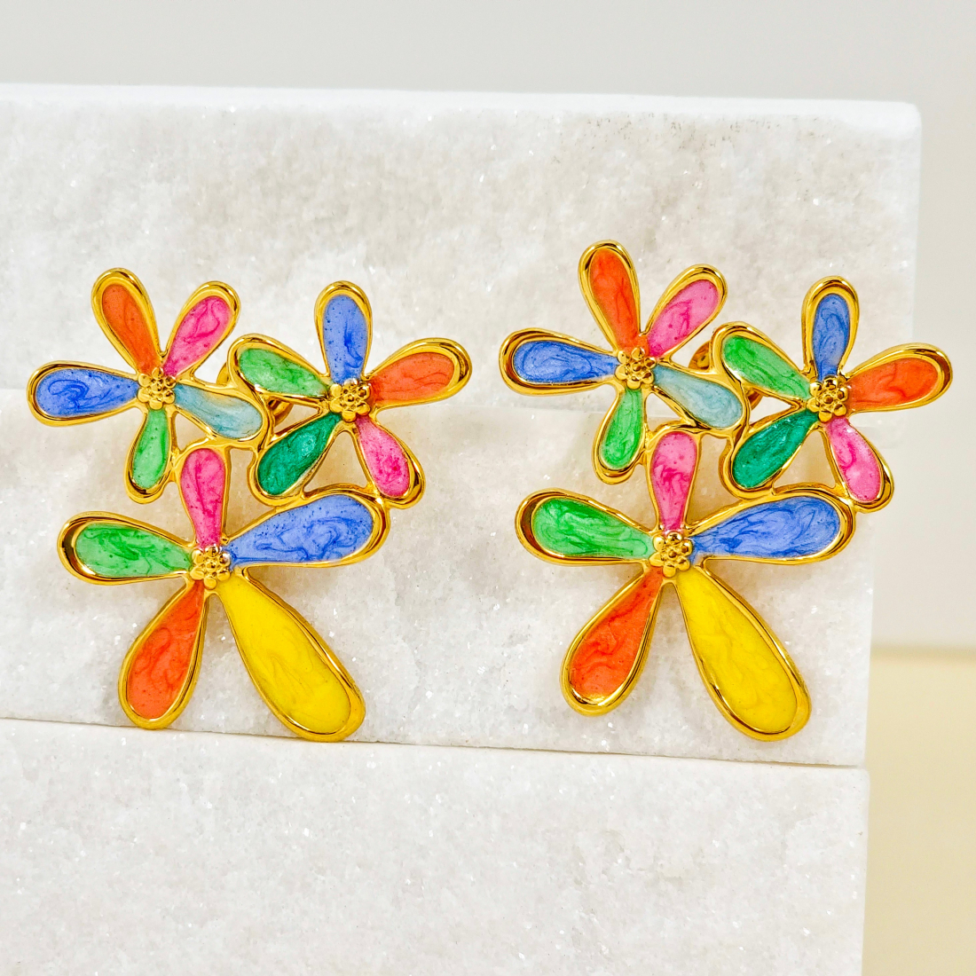 Boucles d'oreilles 'Menthe À L'O Flower Of Love' pour Femmes