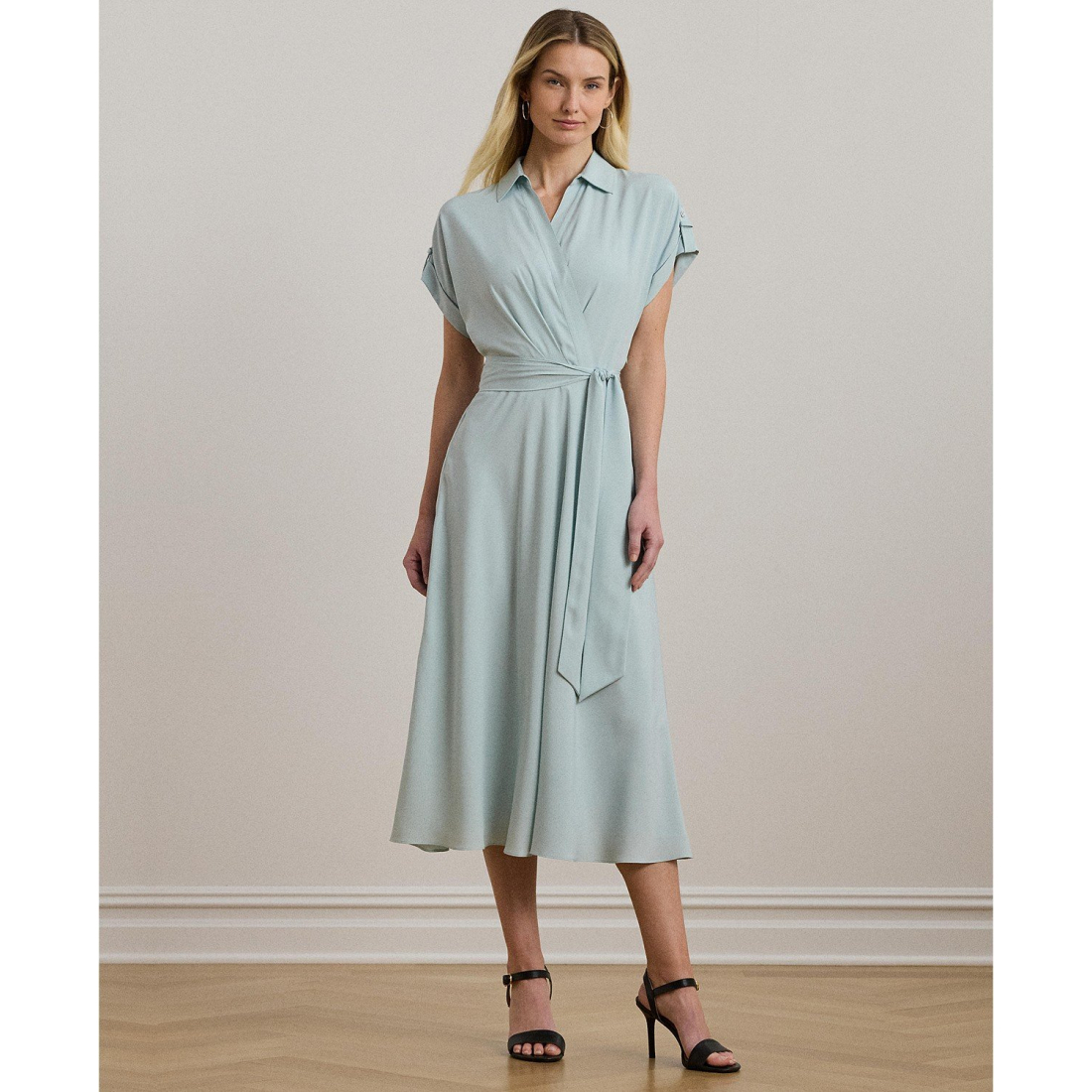 Robe Midi 'Floral Belted' pour Femmes