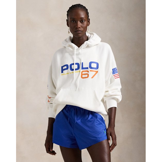 'Flag Logo Fleece Hoodie' pour Femmes